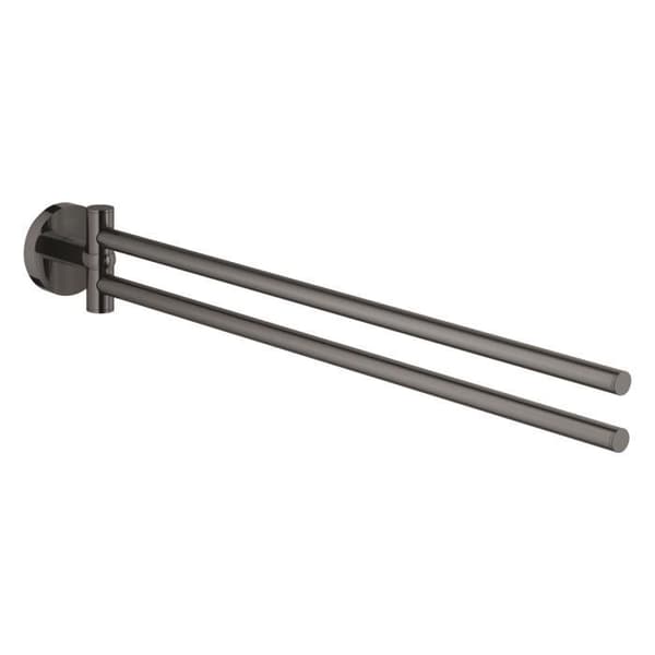 Grohe Essentials handduksställ i metall med 2 svängarmar, hård grafit (40371A01)