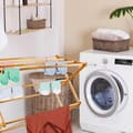 Miniatyrbild 5 av 6: Relaxdays Bambu hopfällbar handdukshylla 74 x 36 x 71,5 cm...