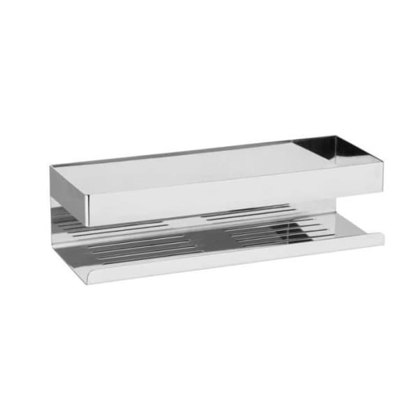 Vägghylla - Wenko - Genova - blank inox - Turbo-Loc® fäste - L 30 x H 8 cm