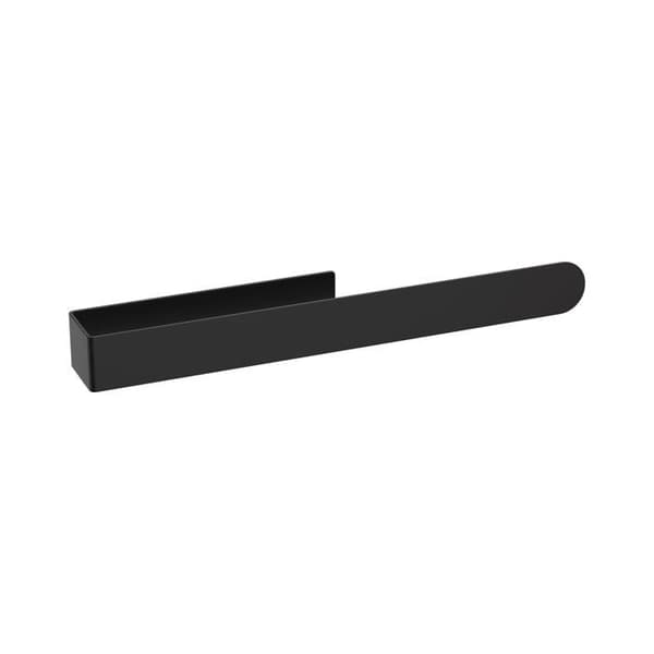 Ibergrif - M34454B - Handdukshållare för badrum utan borrning, Väggmonterad handdukshållare i INOX, 3M-klister, 37 CM, Svart