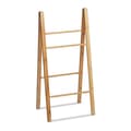 Miniatyrbild 6 av 6: Relaxdays Ladder Folding Bambu Handdukshängare, 4 Bar Handdukshylla Badrumsdiskhandduk, 180x42x2 cm, Nature