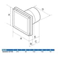 Miniatyrbild 2 av 3: Airflow 90000455 väggmonterad Tyst fläktutsug, 10 W, 230 V, Vit, 150 mm - QUIETAIR