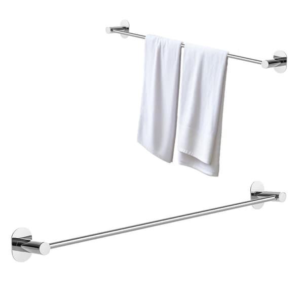 HANDDUKSGÄNGARE vägg självhäftande skruvhållare MIRI 61cm krom