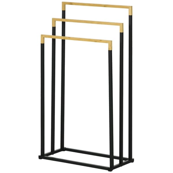 Pyyhkeiden säilytys, 45P x 22,5L x 86K cm, Musta