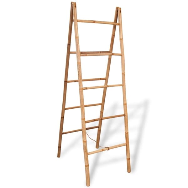 Dubbel handduksstege med 5 pinnar bambu 50x160 cm