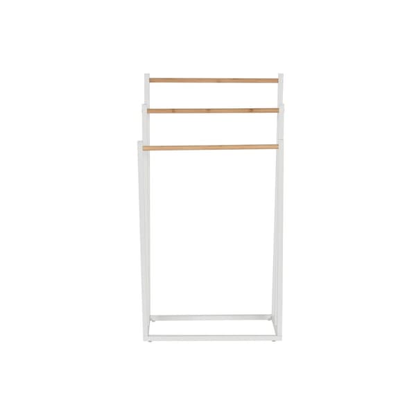 Vapaasti seisova kuivausteline Home ESPRIT Valkoinen Luonnollinen Metalli Bambu 45 x 22 x 85 cm