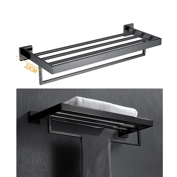 Håndklædeholder, Aluminiumskonstruktion, Pladsbesparende Design,005fb