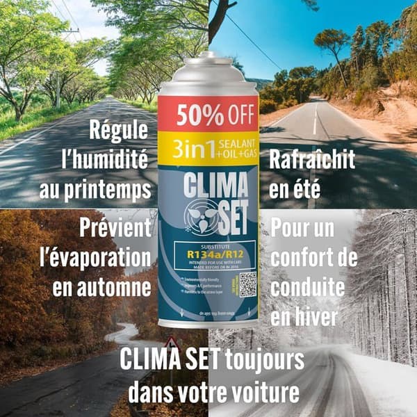 CLIMASET Klimaanläggnings påfyllningskit 2x R134a XL 626g