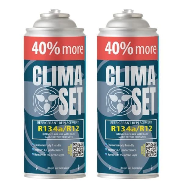 CLIMASET Klimaanläggnings påfyllningskit 2x R134a XL 626g