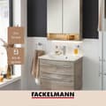 Miniatyrbild 4 av 5: Väggmonterad grå handduksring Fackelmann Mare