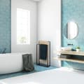 Miniatyrbild 5 av 6: Relaxdays Frittstående handdukshållare i metall med 2 armar svart elegant modern 80 x 45 x 20 cm, bronssvart