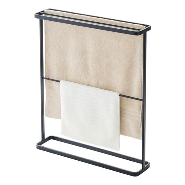 Porte-servett - Yamazaki - Trippel - Stål - Svart - Dimensioner L 65 x H 75 x P 15 cm