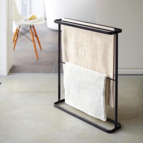 Porte-servett - Yamazaki - Trippel - Stål - Svart - Dimensioner L 65 x H 75 x P 15 cm