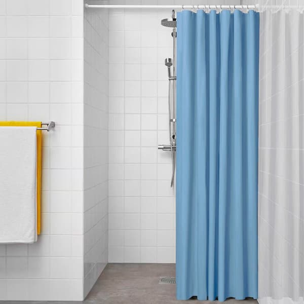 Duschdraperi Exma basic azul Blå PVC 180 x 180 cm