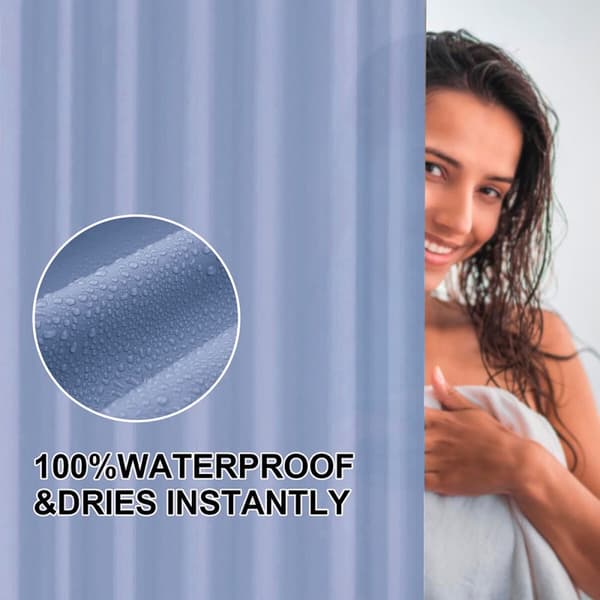 Suihkuverho Exma basic azul Sininen PVC 180 x 180 cm
