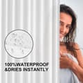 Miniatyrbild 4 av 4: Duschdraperi Exma Vit PVC 180 x 180 cm