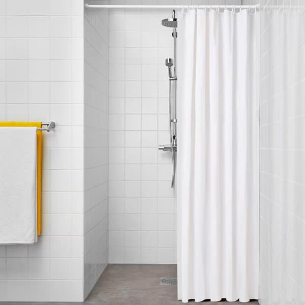 Duschdraperi Exma Vit PVC 180 x 180 cm