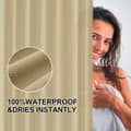 Miniatyrbild 3 av 3: Duschdraperi Exma Beige PVC 180 x 180 cm
