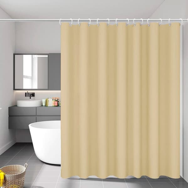 Brusebadsforhæng Exma basic Beige PVC 140 x 180 cm