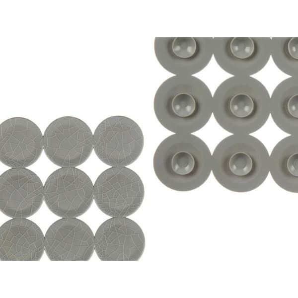 Halkfri duschmatta Grå PVC 54 x 54 x 1 cm (6 antal)