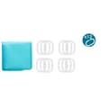 Miniatyrbillede 4 af 4: Brusebadsforhæng Berilo SC-POLY-UD1-BLUE Blå Polyester 180 x 180 cm Points (12 enheder)
