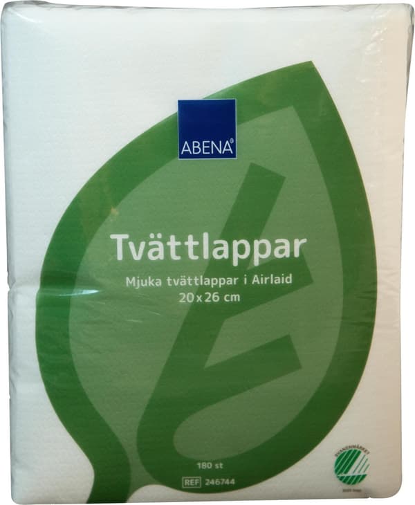 Tvättlapp Airlaid Svanen 20x26cm 180/fp