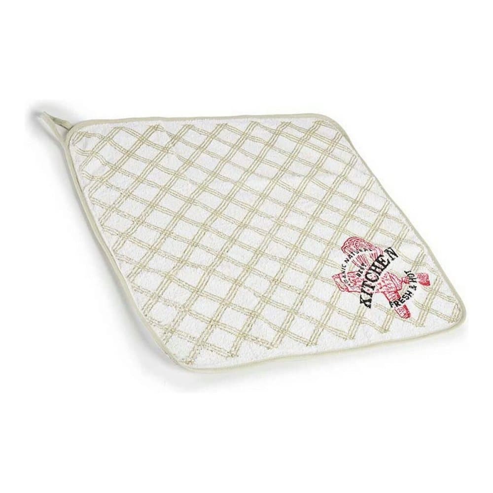 Kökstextil Kitchen Vit Grön (50 x 0,3 x 50 cm)