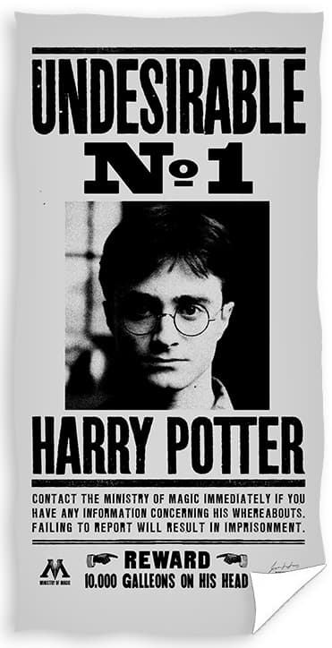 Harry Potter Reward Badhandduk - 100 procent bomull