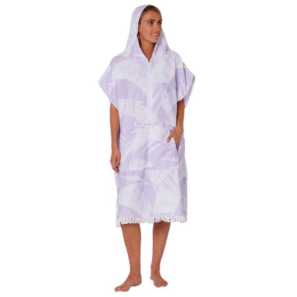 Ocean & Earth Kvinna Poncho Front Zip Hooded