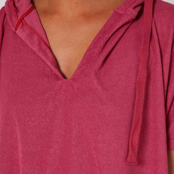 Ocean & Earth Kvinna Poncho V Neck Hooded  S-M