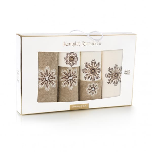 Rosettipyyhesarja 2/30x50 50x90 70x130 beige