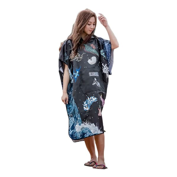 Oceanarium Kappa Poncho Nudibranch Svart