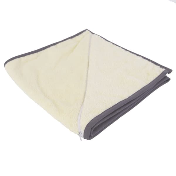 Sportshåndklæde med lomme 30x110 creme