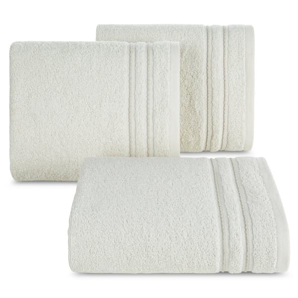 Emina handduk 70x140 kräm dekorerad med en sydd kant 500 g/m2 Eurofirany