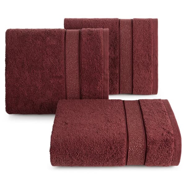 Liana håndklæde 70x140 bordeaux med skinnende tråd 500 g/m2 Eurofirany