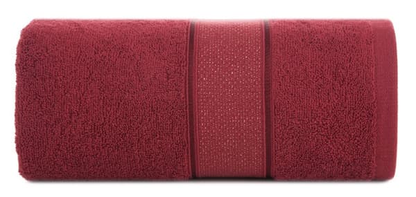 Liana håndklæde 70x140 bordeaux med skinnende tråd 500 g/m2 Eurofirany