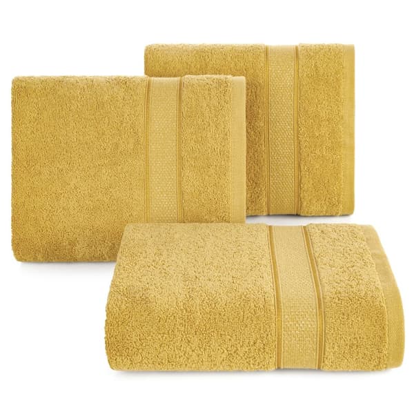 Liana handduk 70x140 senap med blank tråd 500 g/m2 Eurofirany