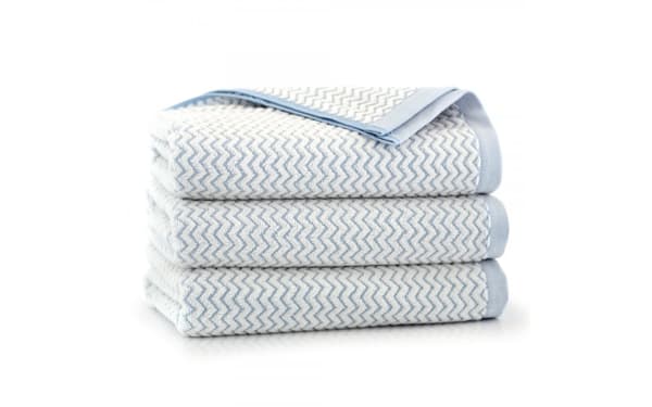 Lahti håndklæde 70x140 blå zigzag 500 g/m2 Zwoltex 23