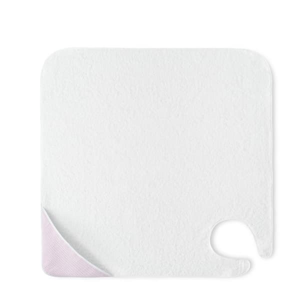 Uimapuku 100x100 Esiliina, valkoinen, pinkki, puuvillainen froteepyyhe hupulla