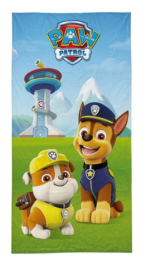 Lasten pyyhe 70x140 Paw Patrol vihreä sininen puuvilla PP 05 BT