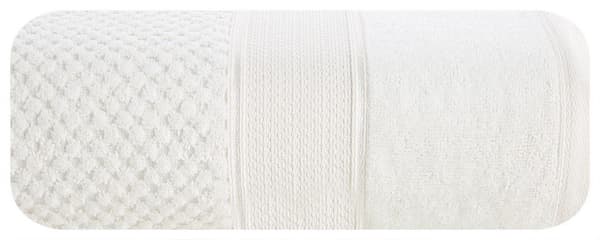 Jessi handduk 70x140 krämfrotté 500g/m2 med präglad rutig textur och velourkant Eurofirany