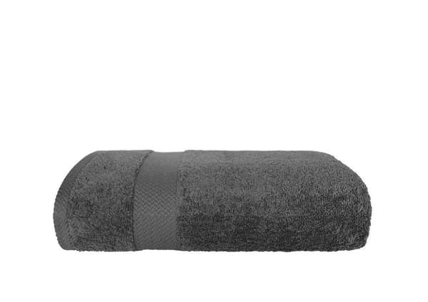 Modehåndklæde 70x140 grafit 550g/m2 med terry bomuldskant, ensfarvet