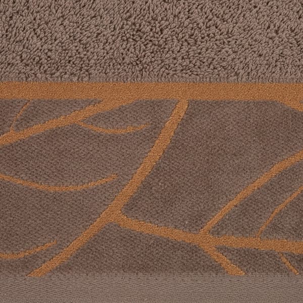 Pyyhe 70x140 Alisma 2 vaaleanruskeaa lehteä 500g/m2 frotee Limited Collection Eurofirany