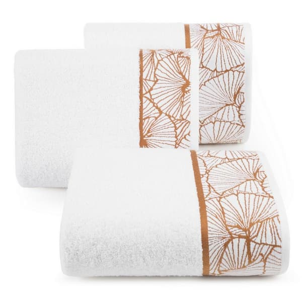 Håndklæde 70x140 Luna 3 hvide ginkgo blade 500g/2 frotté Limited Collection Eurofirany