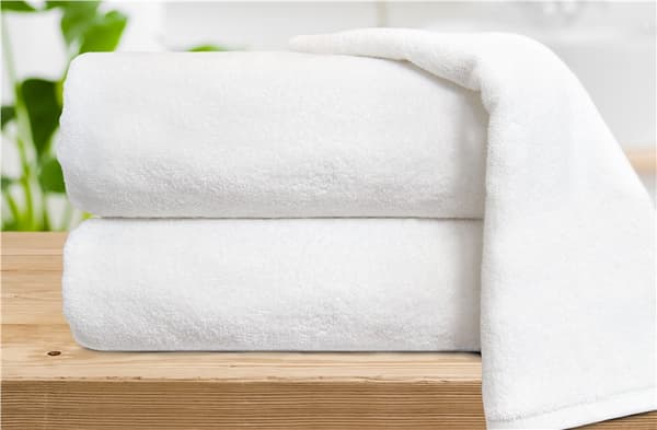 Hotelhåndklæde 90x180 Baden glat hvid frotté 500g/m2 Greno
