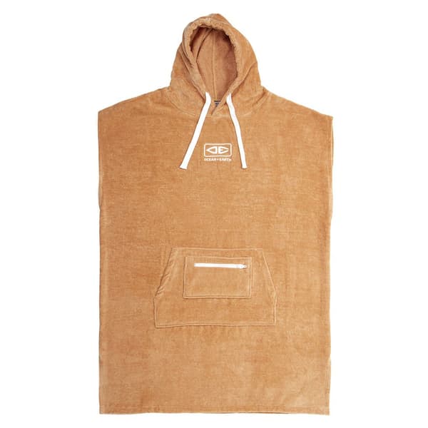 Ocean & Earth Poncho Med Huva För Kvinna Brun