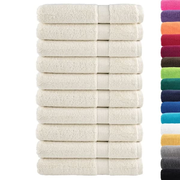 håndklæder SOLUND 10 stk. Premium 100x200cm 600g/m2 cremefarvet