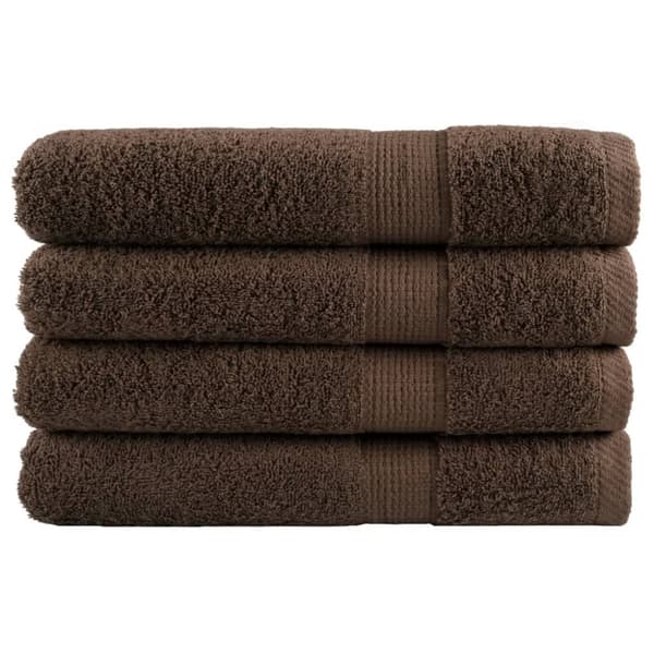 saunahåndklæder SOLUND 4 stk. Premium 80x200 cm 600 g/m2 brun