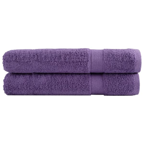håndklæder SOLUND 2 stk. Premium 100x200 cm 600 g/m2 lilla