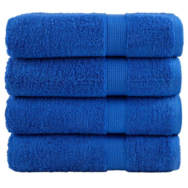 badehåndklæder SOLUND 4 stk. Premium 100x150 cm 600 g/m2 blå